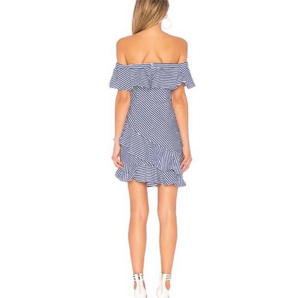 ABOUT US Rosa Striped Off Shoulder Dress Revolve